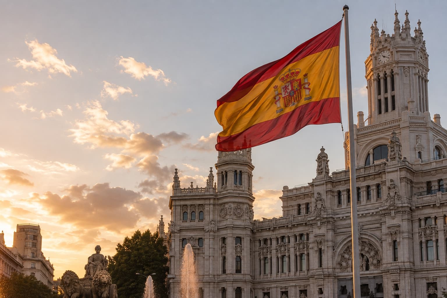 Fonte de Cibeles em Madri, símbolo da Espanha